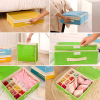 Underwear Socks Storage Container Non-wovens Closet Divider Box Two-in-one Storage Box