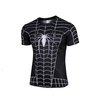 Unique Spider Man Black Sport Breathable Wicking 3D printed Short-sleeve T-shirt