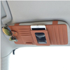 Universal Multi-function Car Sun Visor CD Clip Card Leather Bag Phone Sunglasses Holder
