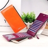 Universal Ultrathin PU Leather Vertic Long Wallet Purse 15 Card Slots Multi-Slots Phone Bags