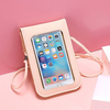 Universal Women 6.3 Inch Phone Bag Floral Transparent Touch Screen Phone Bag Crossbody Bag