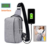 USB-Anschluss Nylon Light Chest Bag Large Capacity Crossbody Bags For Women