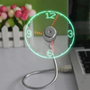 USB Luminous Fan LED True Clock Fan Mini Creative Small Blower Smart Home Appliances