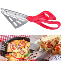 Useful Pizza Cutter Pizza Slicer 2 in 1 Pizza Scissor Shears Pastry Cutter Set