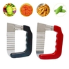 Vegetable Soap Wavy Cutter Stainless Steel Potato Chip Dough Carrot Crinkle Wavy Slicer