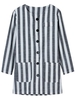 Vertical Striped Single Breasted Vintage Casual Women Jacket