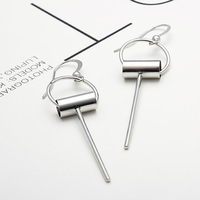 Vintage Alloy Circle with Pendant Tassel Drop Earrings for Women