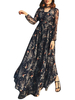 Vintage Bohemian Chiffon Print Dresses