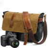 Vintage Camera Bag Patchwork Canvas Message Bag Crossbody Bag For Men