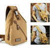 Vintage Canvas Chest Bag Solid Casual Crossbody Bag Shoulder Bag For Men