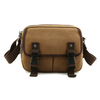 Vintage Canvas Horizontal Patchwork Casual Cross Body Shoulder Bag For Men