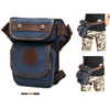 Vintage Canvas Sports Leg Bag Casual Outdoor Waist Bag Multi Pocket Solid Bag For Men