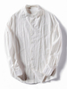 Vintage Casual Fashion Solid Color Breathable Linen Stand Collar Dress Shirts for Men
