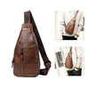 Vintage Casual Pu Leather Chest Bag Crossbody Bag Shoulder Bag For Men