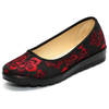 Vintage Casual Slip On Flat Flower Print Soft Sole Loafers