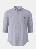 Vintage Chinese Style Casual Chest Pocket Cotton Linen Half Sleeve Dress Shirts for Men