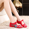 Vintage Embroidery Chineseknot Flat Flower Casual Shoes