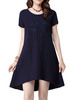 Vintage Embroidery Short Sleeve Irregular Mini Dress