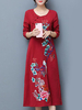 Vintage Embroidery Women Dresses