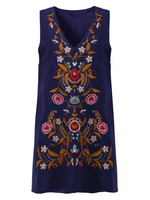 Vintage Ethnic Embroidery Dresses