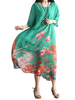 Vintage Floral Printed Half Sleeve Women Maxi Dresses