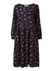 Vintage Floral Printed Long Sleeve Long Maxi Dress For Women