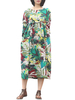 Vintage Floral Printed Long Sleeve Women Casual Dresses