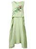 Vintage Floral Printed Sleeveless Double Layer Long Maxi Dress