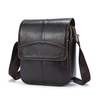 Vintage Genuine Leather Business Stitching Crossbody Shoulder Bag For Men