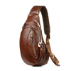Vintage Genuine Leather Casual Crossbody Shoulder Bag Chest Bag For Men