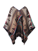 Vintage Geometric Patterns Printed Cape Cloak For Women