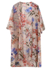 Vintage Half Sleevs Floral Printed Chiffon Kimonos Cardigans For Women