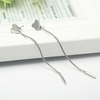 Vintage Heart-shaped Tassel Drop Ear Wire Earrings for Women