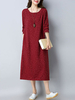 Vintage Jacquard Mid-Long Dresses