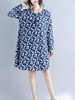 Vintage Literary Floral Print Dresses