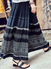 Vintage Loose Embroidery Striped Women Casual Dresses