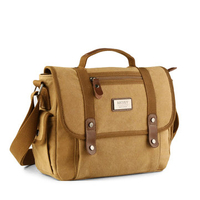 Vintage Message Bag Canvas Crossbody Shoulder Bag Dual-Use Handbag For Men