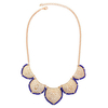 Vintage Necklace Gold Leaves Beads Tassel Neckalce