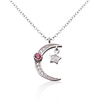 Vintage Necklace Rhinestone Crystal Alloy Star Moon Necklace
