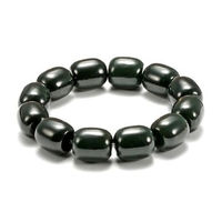 Vintage Nephrite Bracelet Jasper Old Jade Cylinder Men Bracelet
