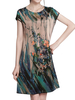 Vintage O-neck Short Sleeves Folral Printed Dresses