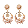 Vintage Overstate Big Flower Ear Drop Women Earrings