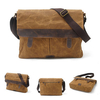 Vintage Patchwork Message Bag Canvas Casual Sling Bag Crossbody Bag For Men