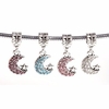 Vintage Pendant Alloy Star Moon Rhinestone Pendant