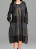 Vintage Plaid Suede Dress