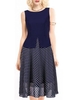 Vintage Polka Dot Chiffon Party Sleeveless Women Dress