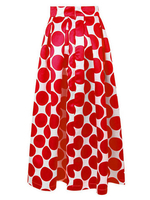 Vintage Polka Dot Print High Waist Maxi Skirt For Women