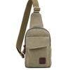Vintage Portable Canvas Crossbody Bag Solid Casual Shoulder Bag Chest Bag For Man