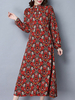 Vintage Printed Chiffon Dresses