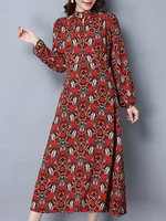 Vintage Printed Chiffon Dresses